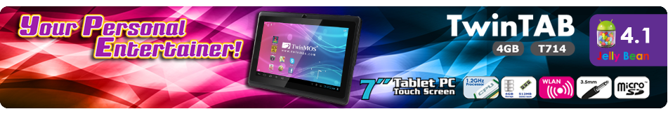 TwinMOS launched Jelly Bean 4.1 Android Tablet- TwinTAB-T714