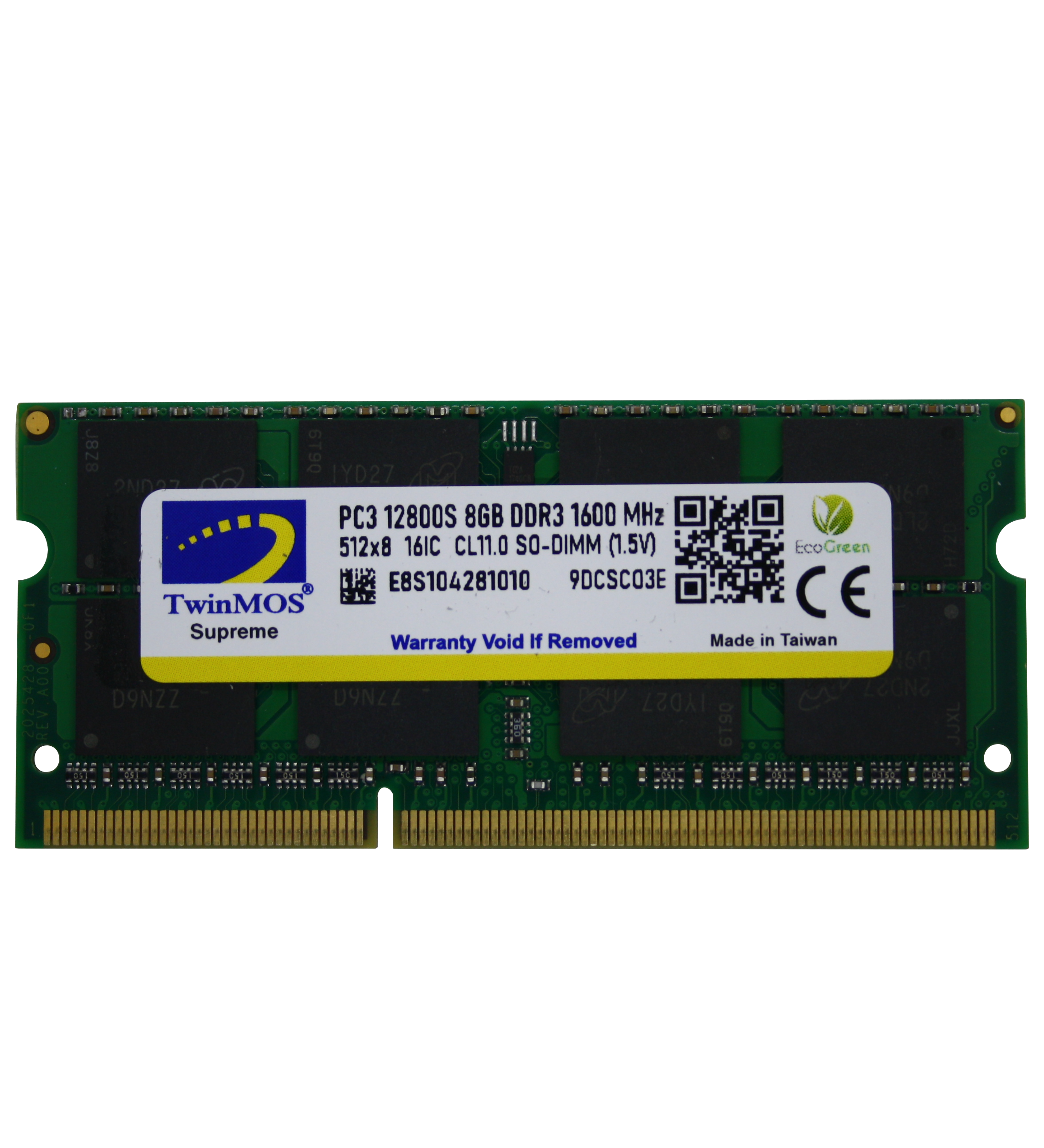 TwinMOS DDR3 1600MHz SO-DIMM for Notebook